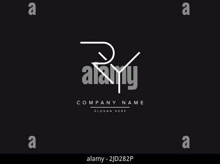 Alphabet letter icon logo RY Stock Vector
