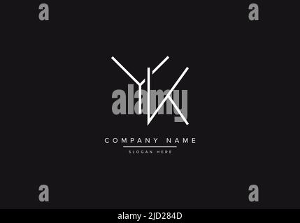 Alphabet letter icon logo YK Stock Vector