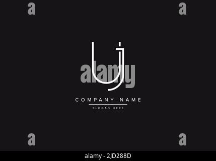 Alphabet letter icon logo UJ Stock Vector