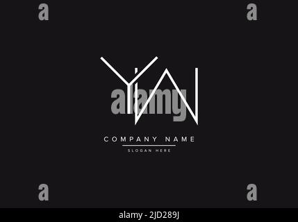 Alphabet letter icon logo YW Stock Vector