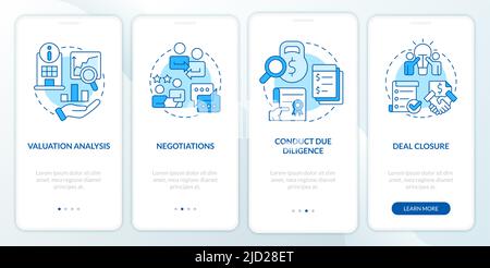 Stages of merger onboarding mobile app screen Stock Vector Image & Art ...