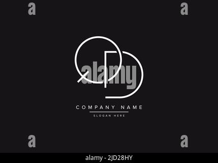 Alphabet letter icon logo QD Stock Vector