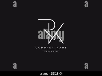 Alphabet letter icon logo RK Stock Vector