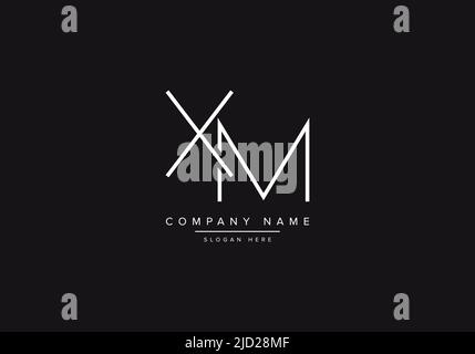 Alphabet letter icon logo XM Stock Vector