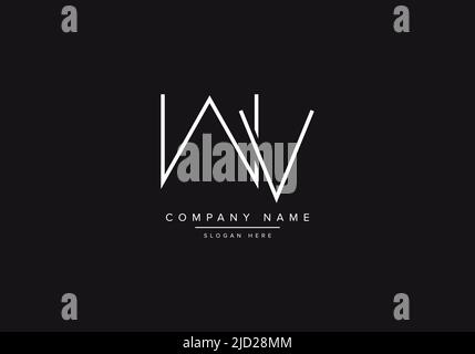 Alphabet letter icon logo WV Stock Vector