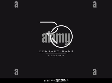 Alphabet letter icon logo RO Stock Vector
