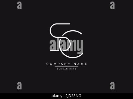 Alphabet letter icon logo SC Stock Vector