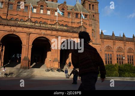 Kelvingrove Museum and Art Galleries, in Glasgow, Scotland, 8 April 2022.   N55°52.100' W4°17.497' Stock Photo