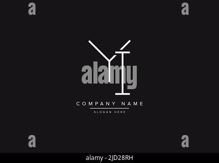 Alphabet letter icon logo YI Stock Vector