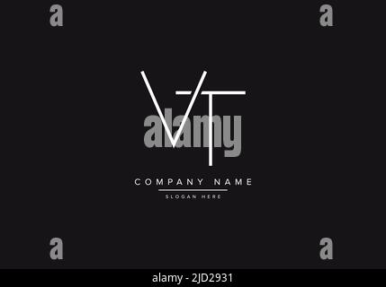 Alphabet letter icon logo VT Stock Vector