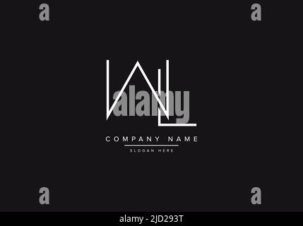 Alphabet letter icon logo WL Stock Vector
