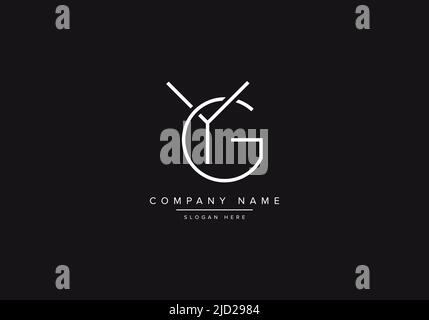 Alphabet letter icon logo YG Stock Vector