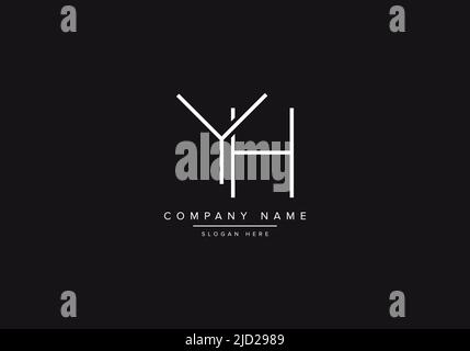 Alphabet letter icon logo YH Stock Vector