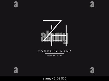 Alphabet letter icon logo ZH Stock Vector