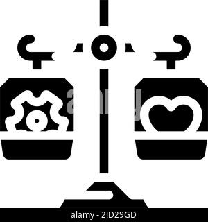 Work life balance icon. Monochrome simple sign from employee benefits ...