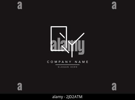 Alphabet letter icon logo QY Stock Vector