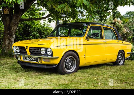 Vintage Car Display at East Budleigh Village Scarecrow Festival.  Triumph Dolomite Sprint