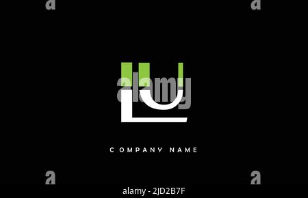 LU, UL Abstract Letters Logo Monogram Stock Vector
