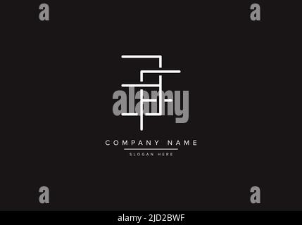 Alphabet letter icon logo BF Stock Vector