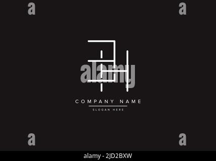 Alphabet letter icon logo BH Stock Vector