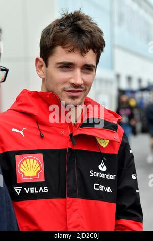 June 16, 2022, Circuit Gilles-Villeneuve, Montreal, FORMULA 1 AWS GRAND PRIX DU CANADA 2022, in the picture Charles Leclerc (MCO), Scuderia Ferrari Credit: dpa picture alliance/Alamy Live News Stock Photo