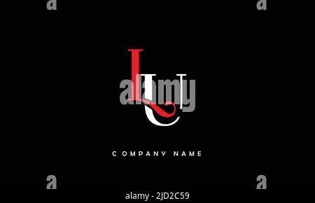 LU, UL Abstract Letters Logo Monogram Stock Vector