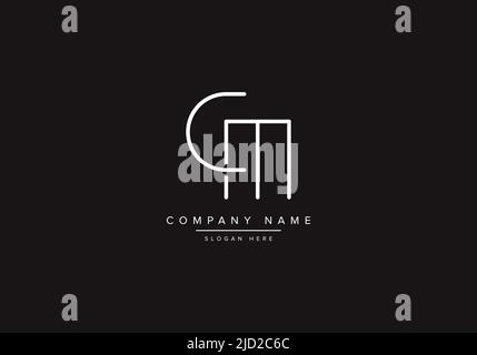 Alphabet letter icon logo CM Stock Vector