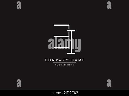 Alphabet letter icon logo BI Stock Vector