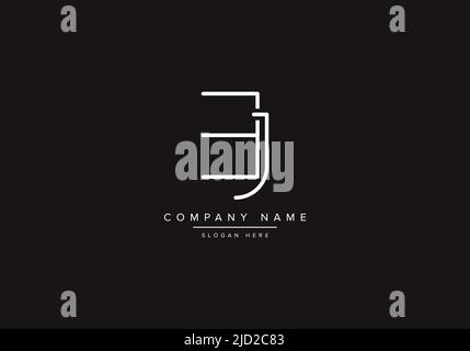 Alphabet letter icon logo BJ Stock Vector