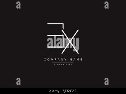 Alphabet letter icon logo BX Stock Vector