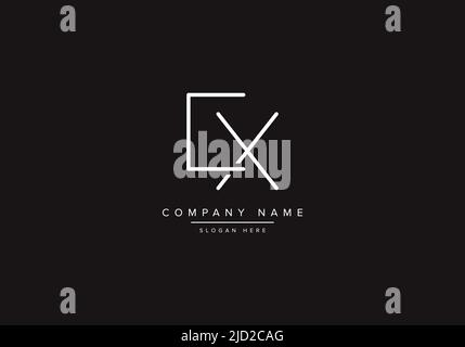 Alphabet letter icon logo CX Stock Vector