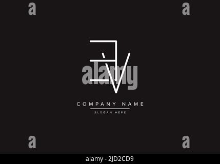 Alphabet letter icon logo BV Stock Vector