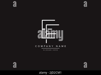 Alphabet letter icon logo EF Stock Vector