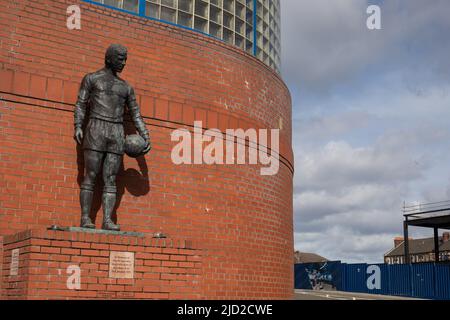 Views of exterior of Ibrox Stadium, home to Rangers Football Club, in Ibrox, in Glasgow, Scotland, 7 April 2022.   N55°51.131' W4°18.558' Stock Photo