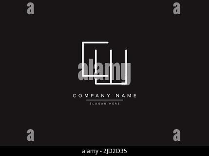 Alphabet letter icon logo CW Stock Vector