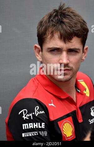 June 16, 2022, Circuit Gilles-Villeneuve, Montreal, FORMULA 1 AWS GRAND PRIX DU CANADA 2022, in the picture Charles Leclerc (MCO), Scuderia Ferrari Credit: dpa picture alliance/Alamy Live News Stock Photo