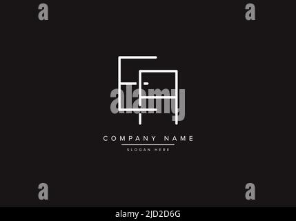 Alphabet letter icon logo EA Stock Vector