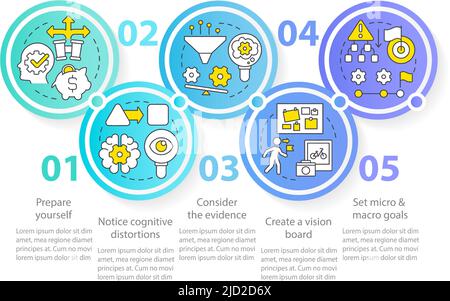 Adaptability tips circle infographic template Stock Vector