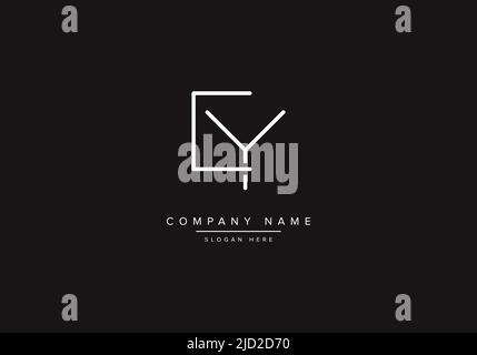 Alphabet letter icon logo CY Stock Vector