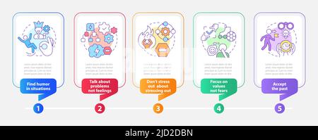 Dealing with change rectangle infographic template Stock Vector