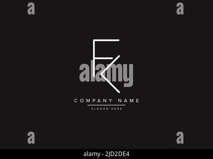 Alphabet letter icon logo FK Stock Vector
