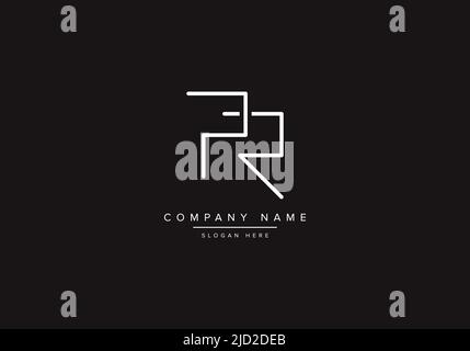 PR logo design vector illustration template. Stock Vector