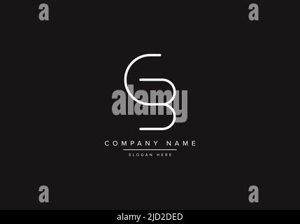 CB logo design vector illustration template. Stock Vector