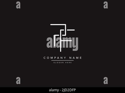 PF logo design vector illustration template. Stock Vector