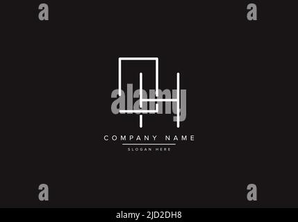 DH logo design vector illustration template. Stock Vector
