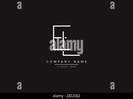 EL logo design vector illustration template. Stock Vector