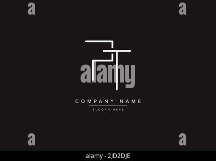 PT logo design vector illustration template. Stock Vector