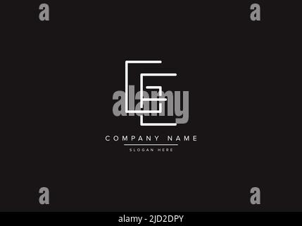 GE logo design vector illustration template. Stock Vector