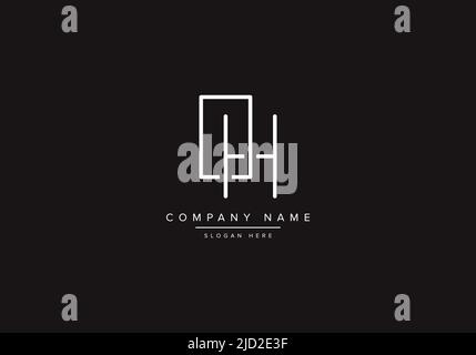 OH logo design vector illustration template. Stock Vector