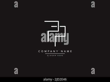 PP logo design vector illustration template. Stock Vector